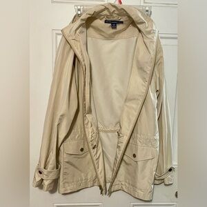 Classic Beige Trench Coat with Hood